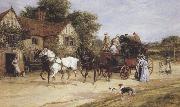 Heywood Hardy The London Mail leaving The Three Crowns (mk37) oil painting